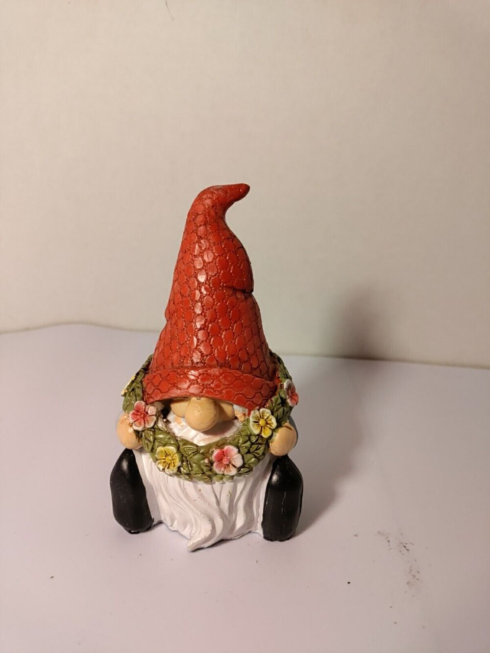 Gnome Holding Flower Wreath